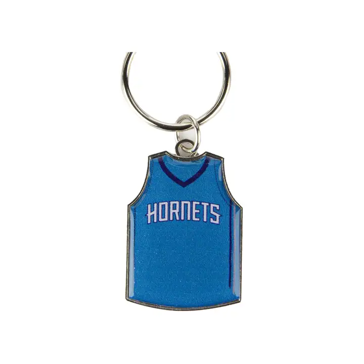 Porte-clés rotatif Charlotte Hornets, maillot, argent