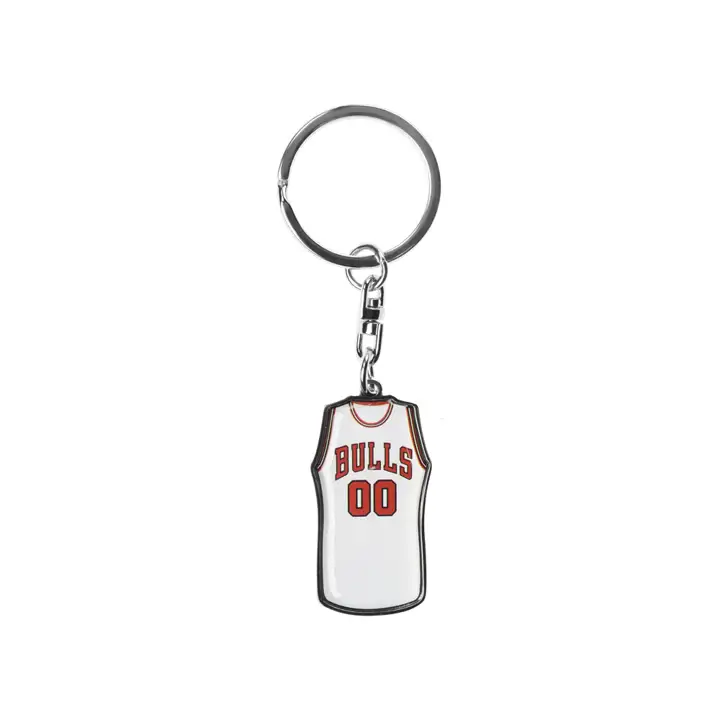 Porte-clés rotatif maillot Chicago Bulls arg.
