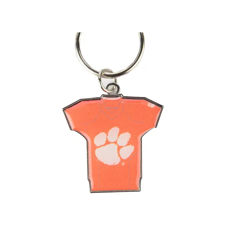 Porte-clés rotatif maillot Clemson Tigers argent