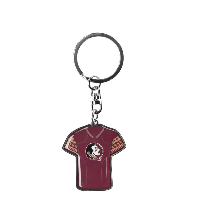 Porte-clés rotatif maillot des Seminoles de Florida State, argenté