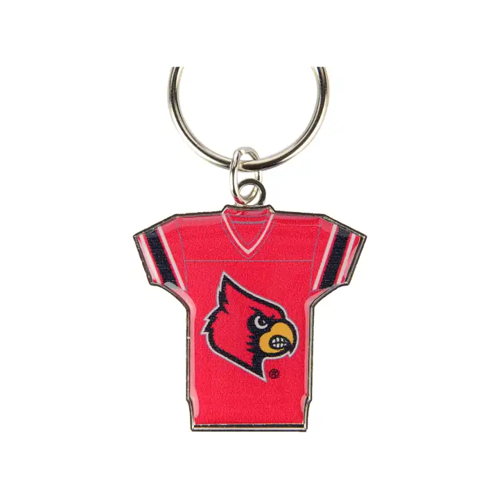 Porte-clés rotatif maillot Louisville Cardinals silv