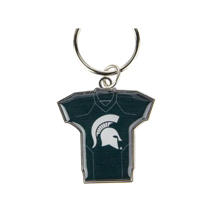 Porte-clés rotatif maillot Michigan State Spartans arg.