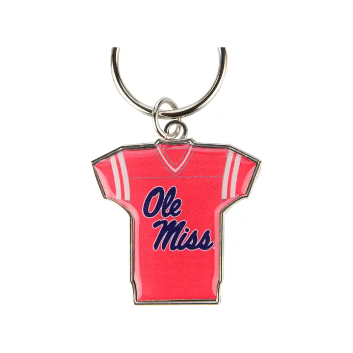 Porte-clés rotatif maillot Mississippi Rebels argent