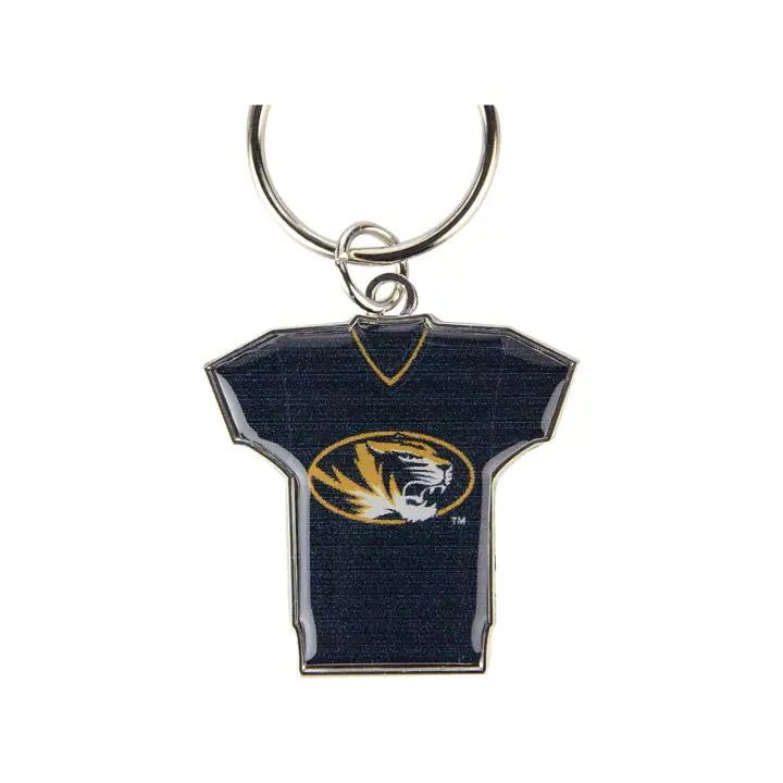Porte-clés rotatif Missouri Tigers en argent