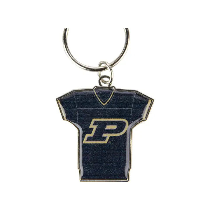 Porte-clés rotatif maillot Purdue Boilermakers argent