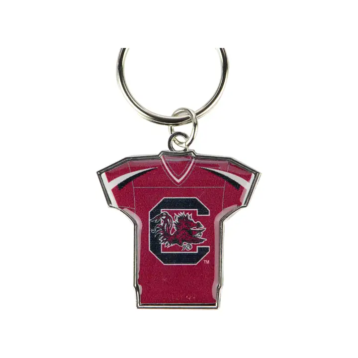 Porte-clés rotatif maillot South Carolina Gamecocks silv