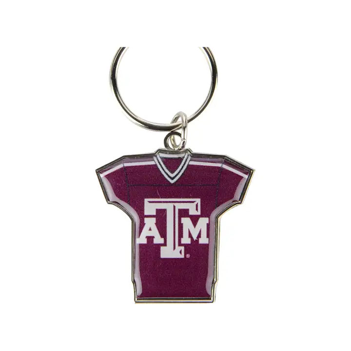 Porte-clés rotatif maillot Texas A&M Aggies argent