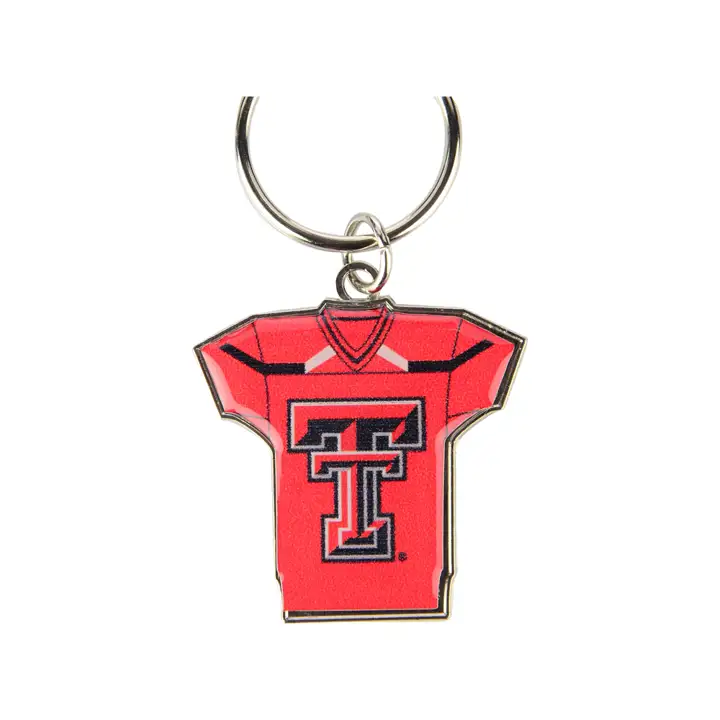 Porte-clés rotatif maillot Texas Tech Red Raiders argenté
