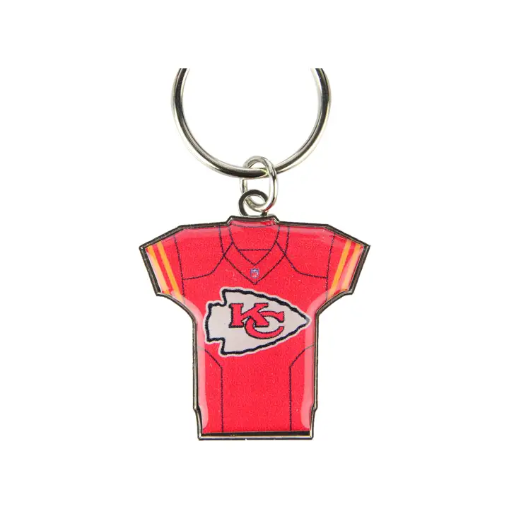 Porte-clés rotatif maillot Chiefs de Kansas City argent