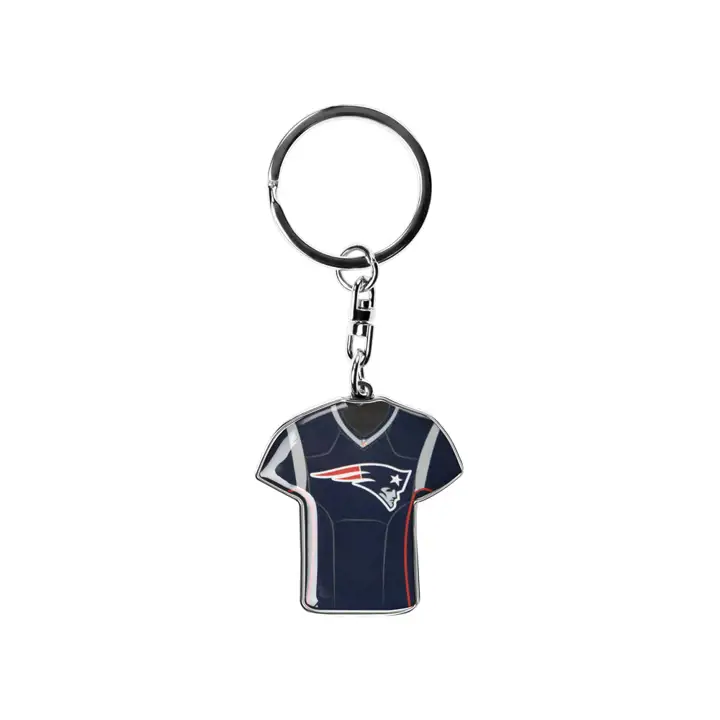 Porte-clés toupie maillot des Patriots de la Nouvelle-Angleterre, argent