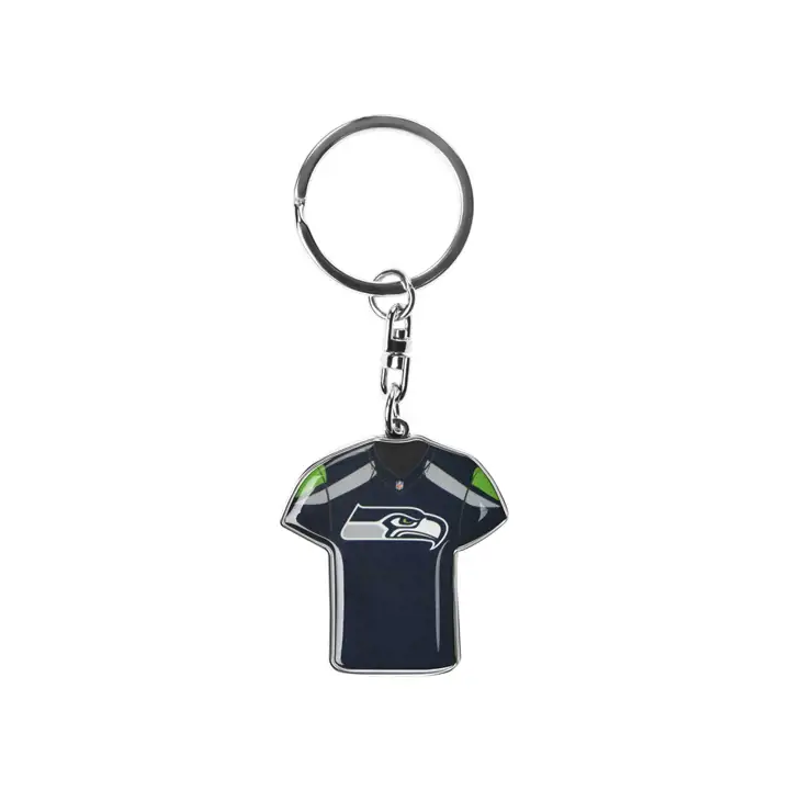 Porte-clés rotatif maillot Seattle Seahawks argent/bleu marine