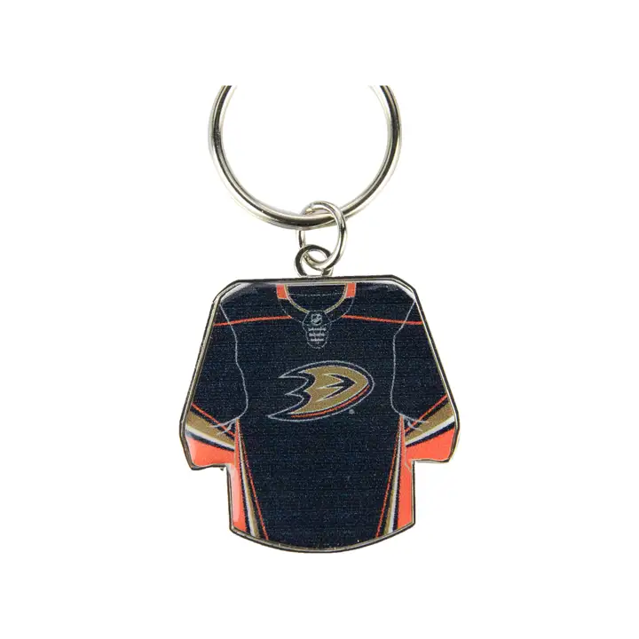 Porte-clés toupie Anaheim Ducks avec maillot argenté