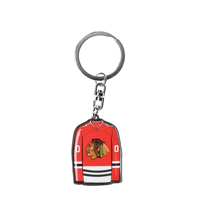 Porte-clés rotatif maillot Blackhawks de Chicago argent