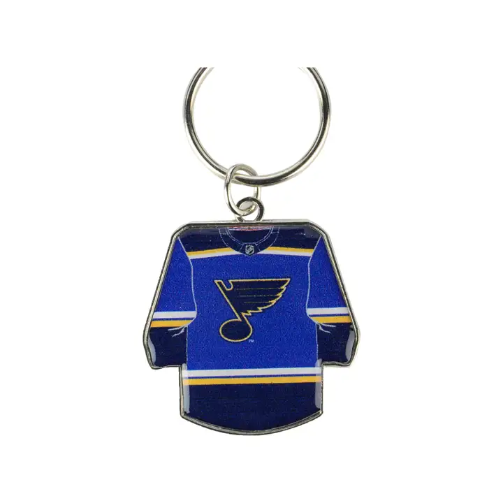 Porte-clés rotatif du maillot des Blues de St. Louis, argent