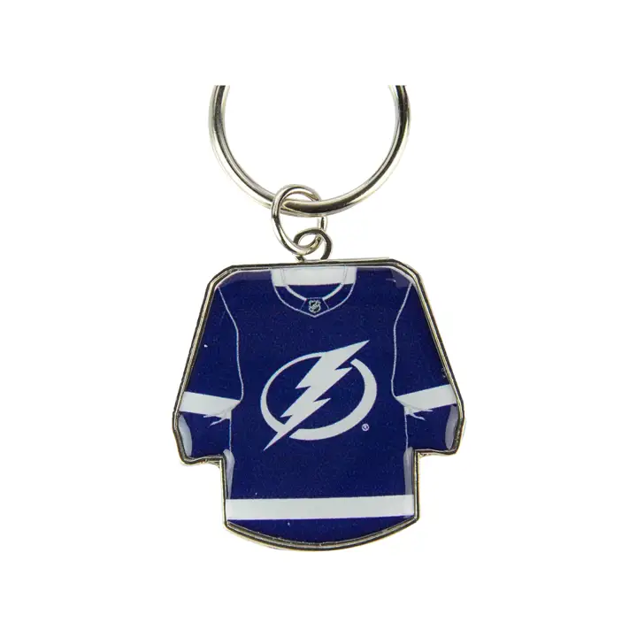 Porte-clés rotatif du maillot du Lightning de Tampa Bay arg