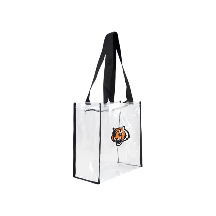 BOLSACARRÉE Transparente à glissière BENGALS  transparent/noir