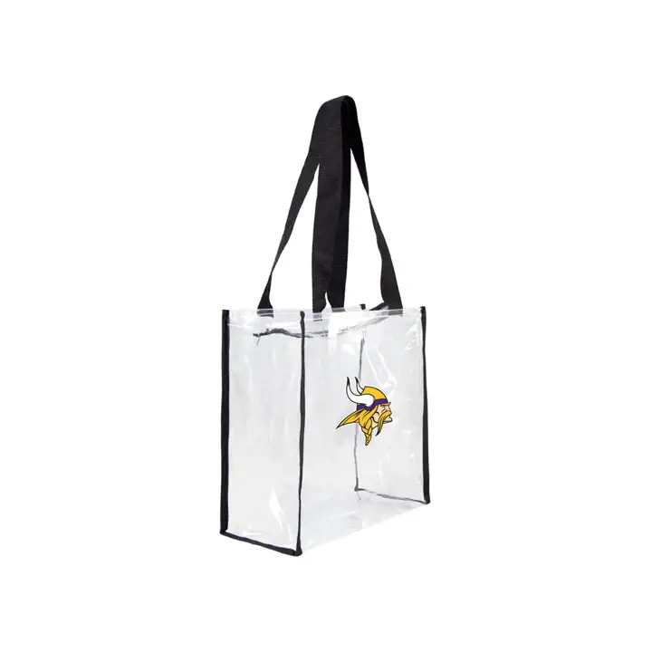 VIKINGS Sac fourre-tout carré zippé transparent/noir