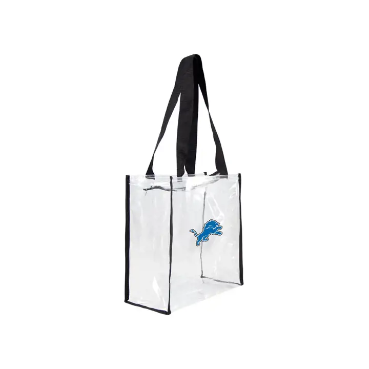 Sac fourre-tout zippé carré transparent LIONS transparent/noir