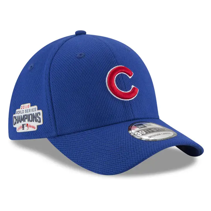 Casquette ajustée MLB 39Thirty bleue CUBS Champions World Series 2016