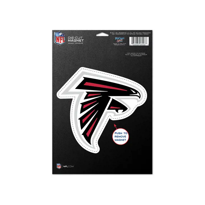 FALCONS Aimant de voiture prédécoupé rouge cramoisi/noir