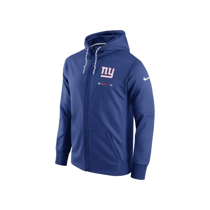New York Giants NFL Sweat à capuche zippé Therma 17 BLEU