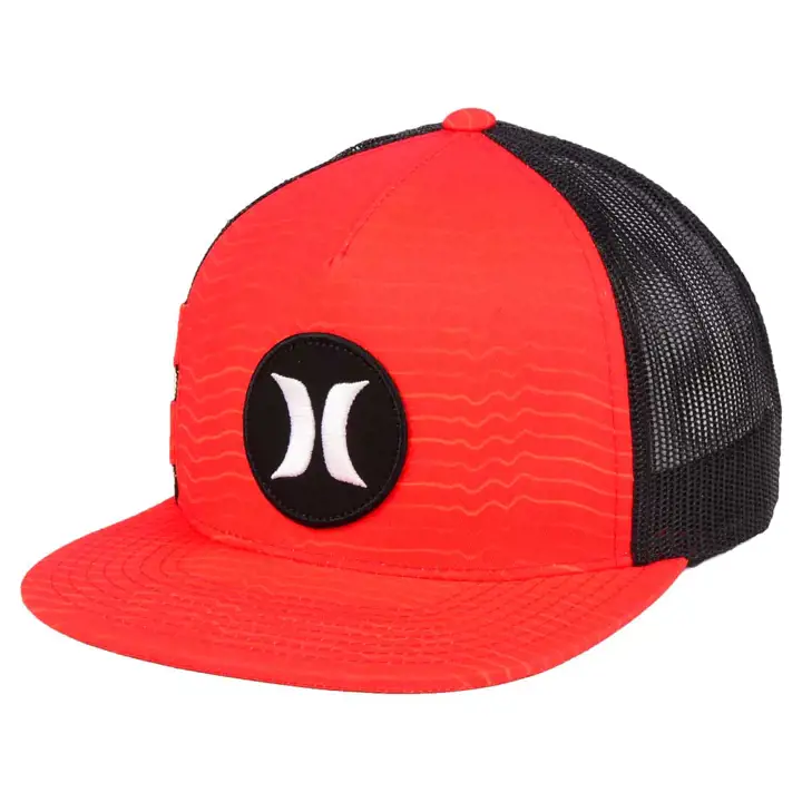 Casquette camionneur Hurley BLOCK PARTY SPEED TRUCKER rouge/noir