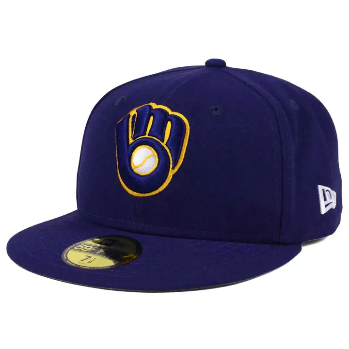 Milwaukee Brewers MLB Authentic Collection Alt2 BLEU MARINE CLAIR