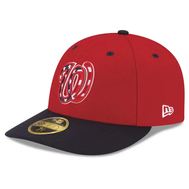 Washington Nationals MLB Authentic Collection Low Crown ROUGE