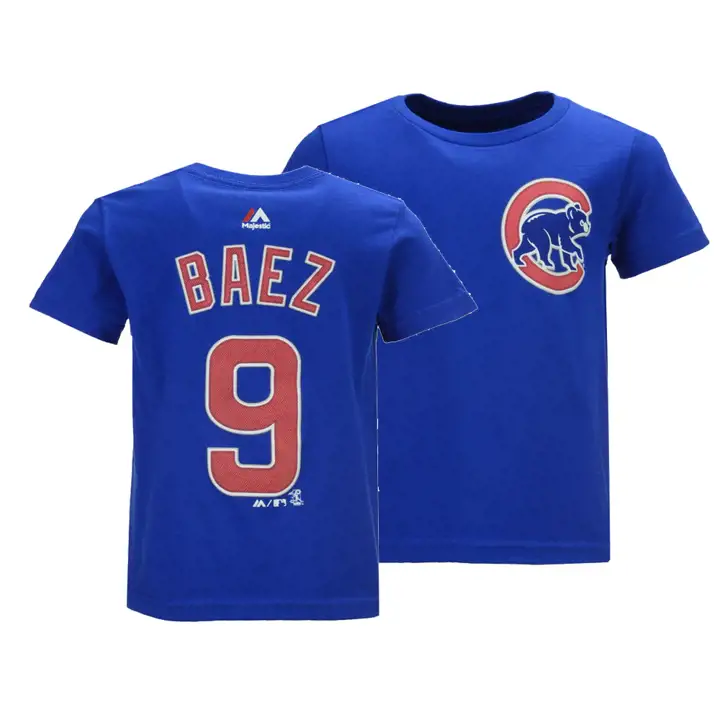 CUBS MLB T-shirt officiel joueur bambin Javier Baez Baez rbl