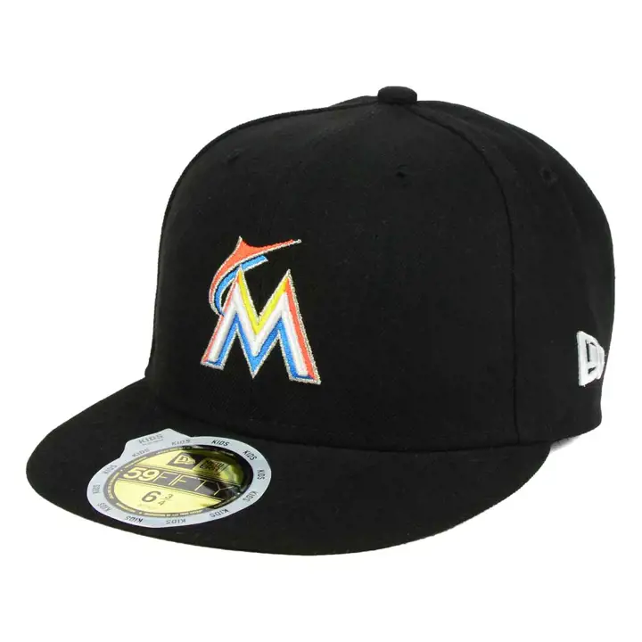 Miami Marlins MLB Authentic Collection Enfants HM BLK