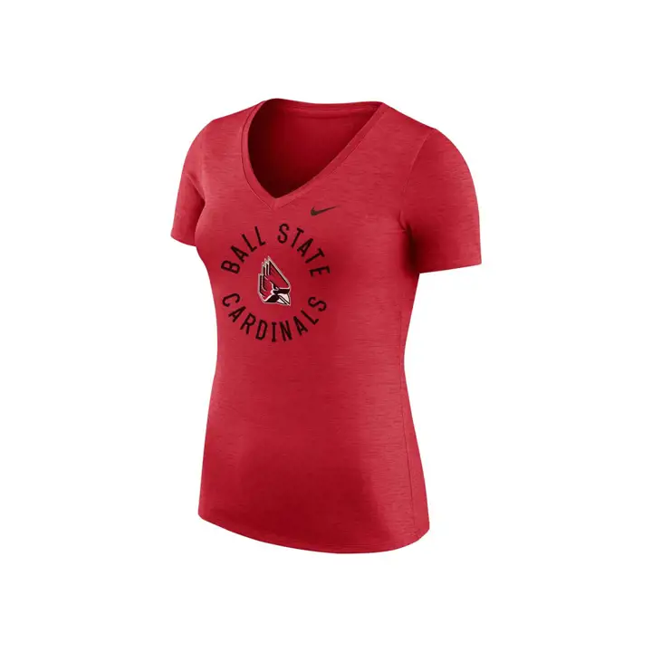 Ball State Cardinals NCAA Femme DF Touch T-shirt 17 Rouge