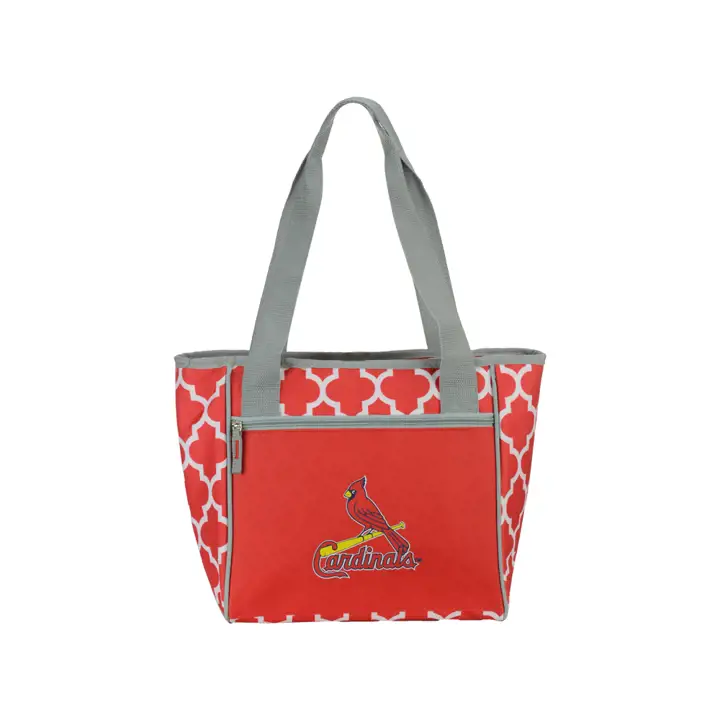 Sac isotherme 16 canettes STL CARDS Motif hachuré rouge