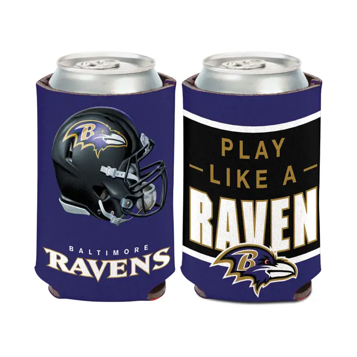 Canardière Coozie Slogan Ravens noir