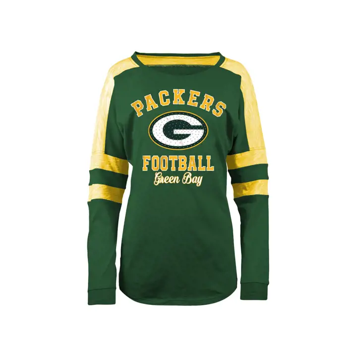 T-shirt manches longues Space Dye NFL pour femme Green Bay Packers