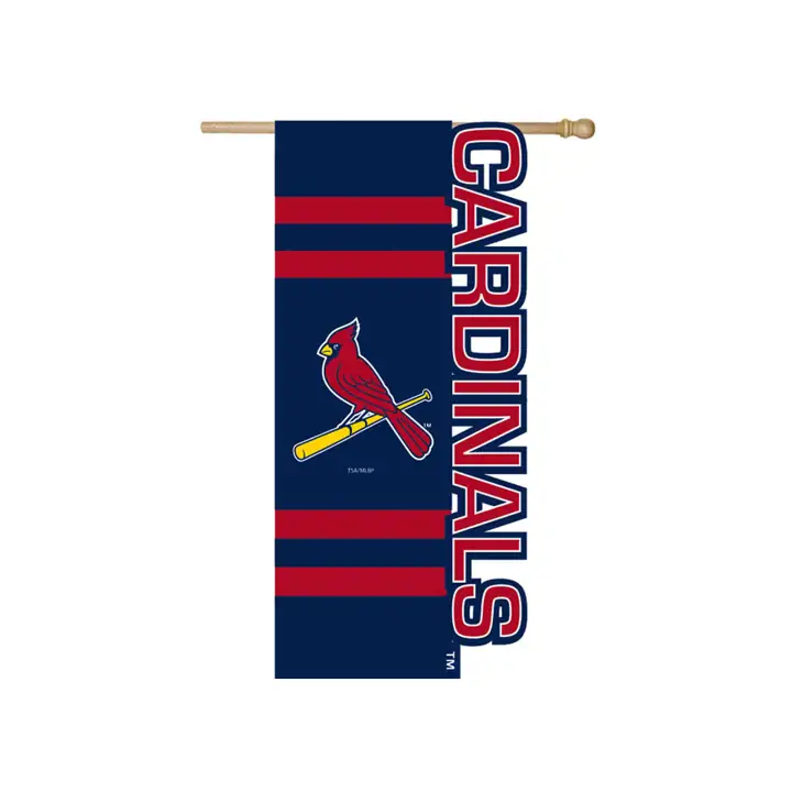 Drapeau de maison sculpté en applique STL CARDS rouge