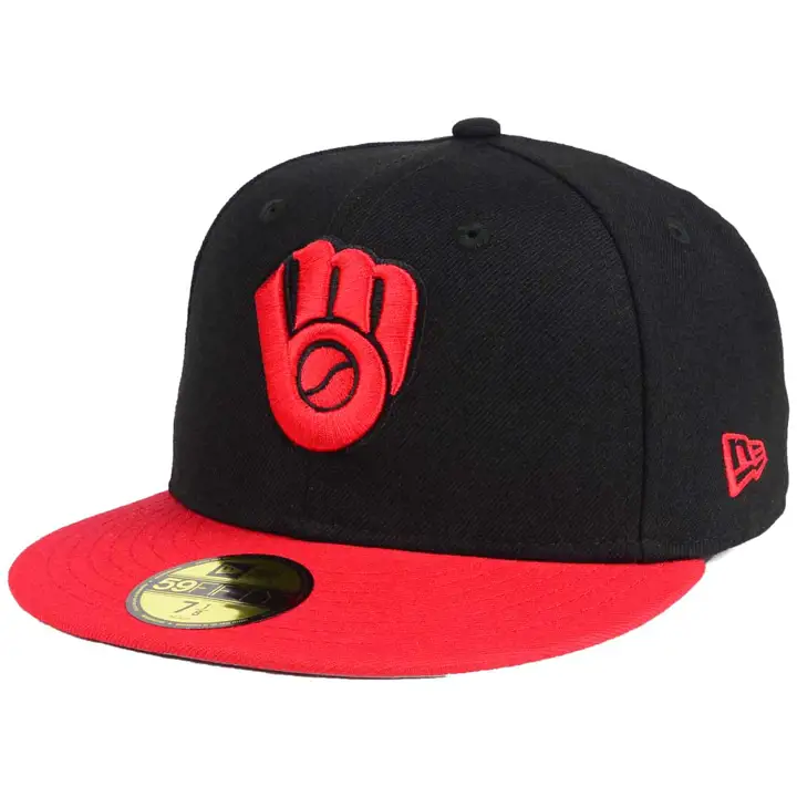 Milwaukee Brewers MLB Noir/Rouge