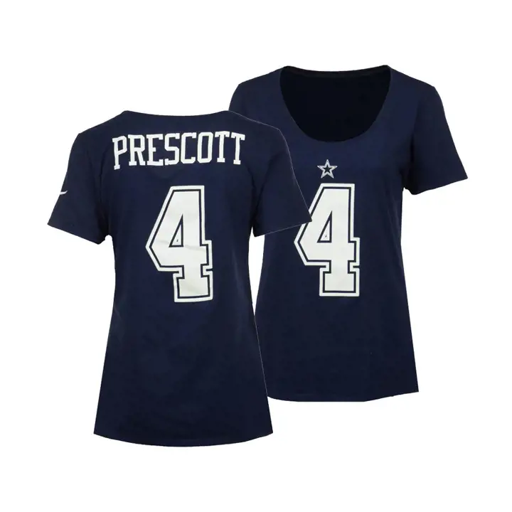 COWBOYS NFL T-shirt femme Player Pride Dak Prescott  bleu marine