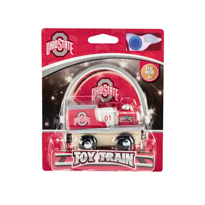 Train en bois Ohio State rouge