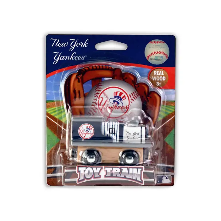 Train en bois des Yankees bleu marine/blanc