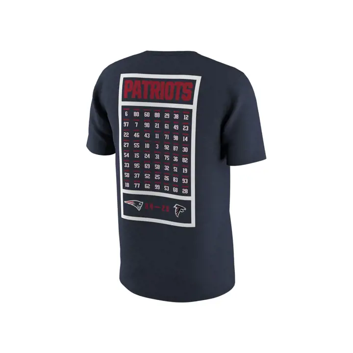 T-shirt Patriots NFL SB LI Champion - Noir et bleu marine