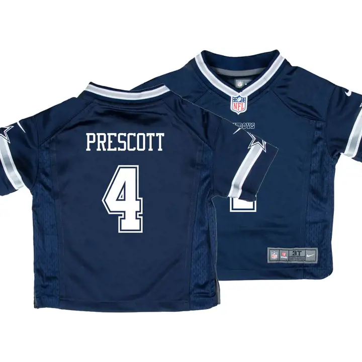 COWBOYS NFL Maillot de match Enfant Dak Prescott bleu marine