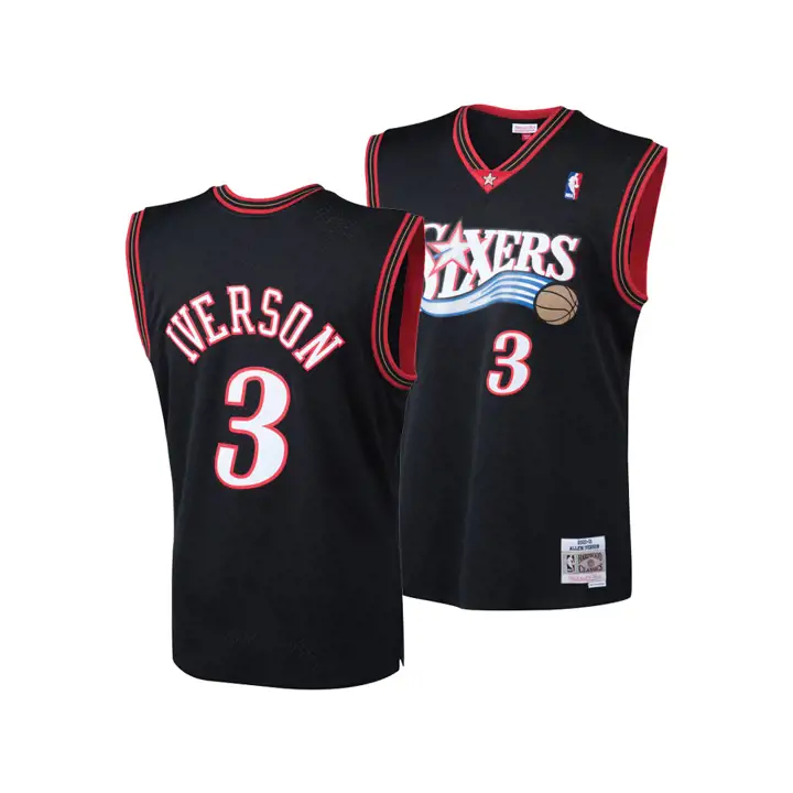 Maillot Swingman NBA M&N SIXERS Allen Iverson IVERSON NOIR
