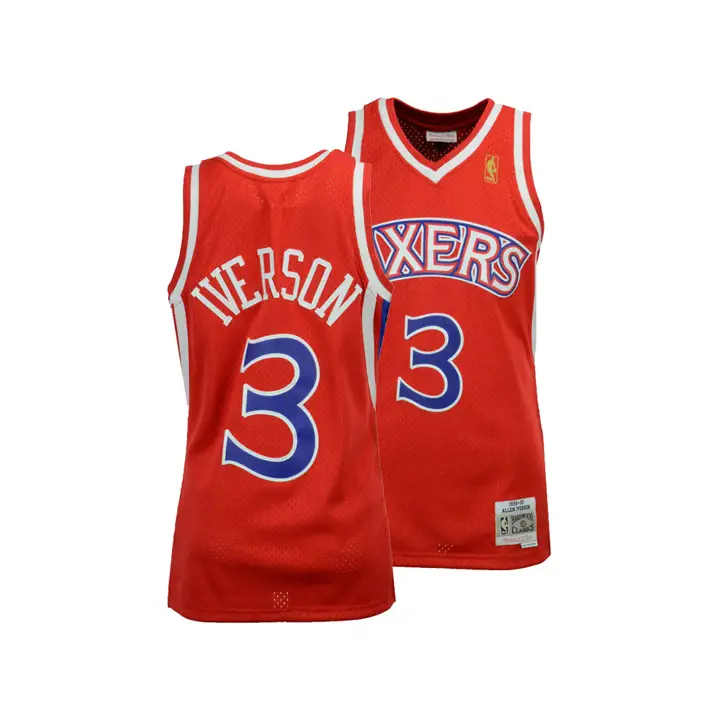 Maillot NBA M&N Swingman SIXERS Allen Iverson IVERSON rouge