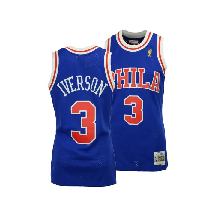 Maillot NBA M&N Swingman SIXERS Allen Iverson IVERSON bleu