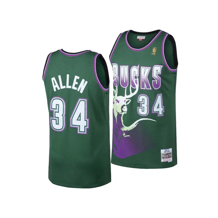 Maillot NBA M&N Swingman Ray Allen BUCKS vert/violet