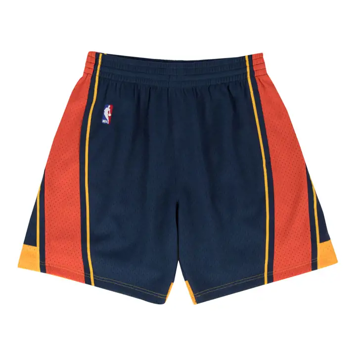 Shorts Swingman M&N NBA Golden State Warriors   bleu foncé/orange