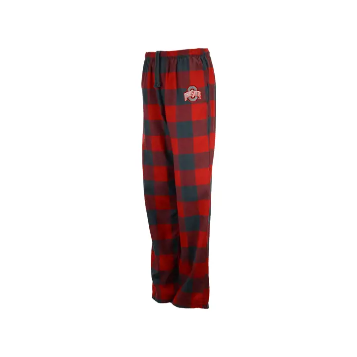 Pantalon de pyjama en flanelle NCAA Ohio State 17 rouge/gris