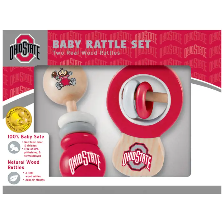 Hochet bébé Ohio State rouge - ensemble