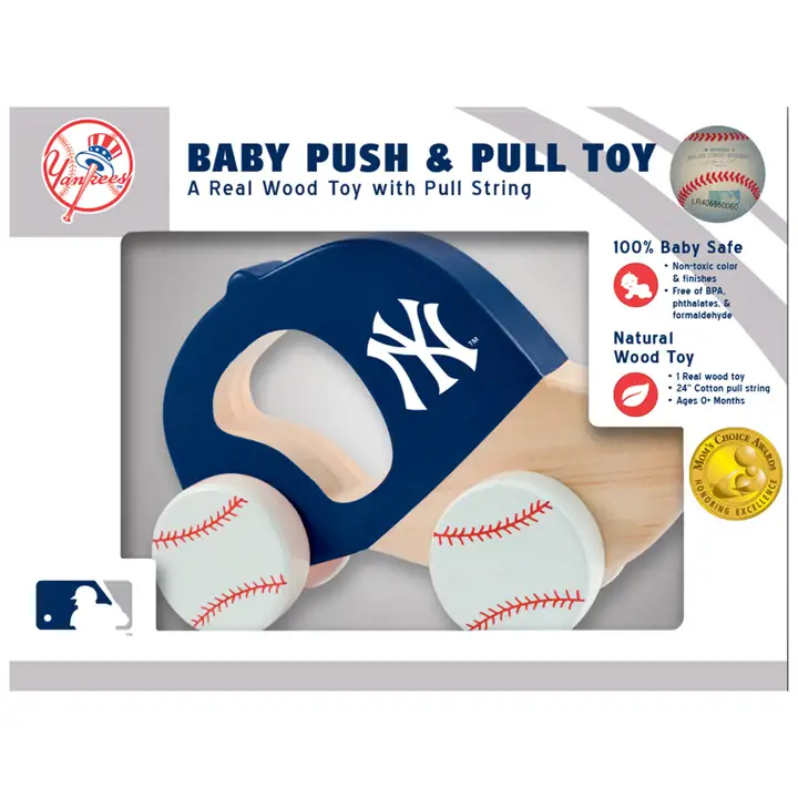 Jouet à pousser et à tirer pour bébé Yankees bleu marine