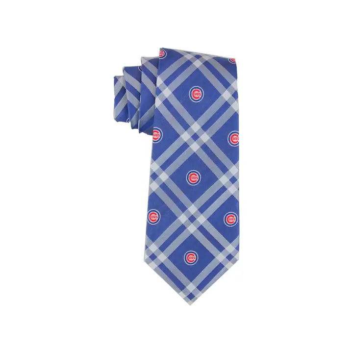 Cravate en polyester Rhodes des Chicago Cubs BLEU/argent